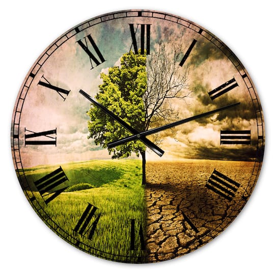 Designart Global Warming Traditional Wall Clock